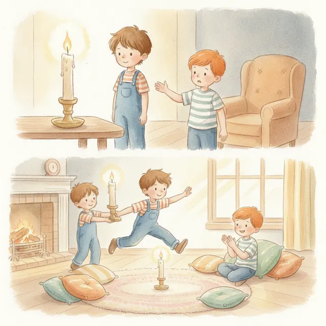 Jack Jumps Over the Candle story for kids illustration