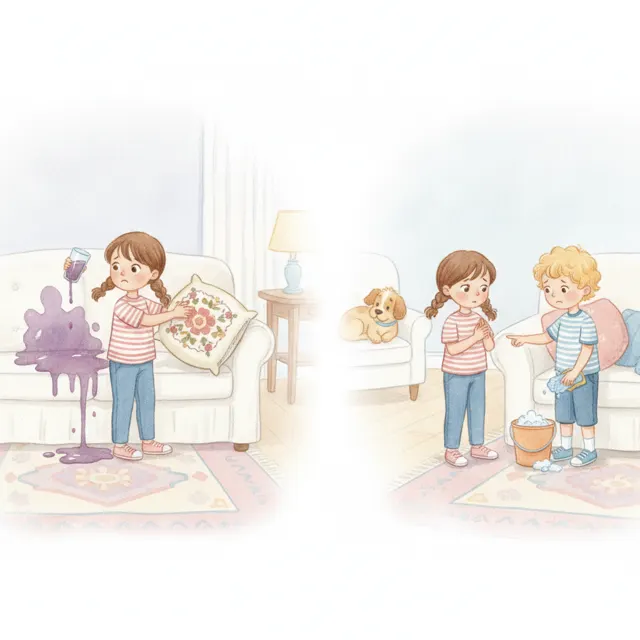 Juice on the Couch story for kids illustration
