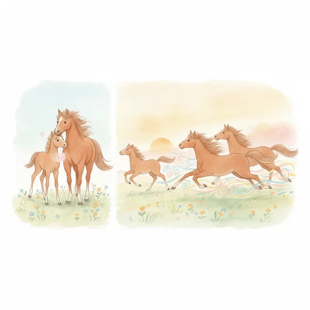 Juniper's First Gallop story for kids illustration