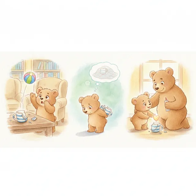 Kira Tells the Truth story for kids illustration