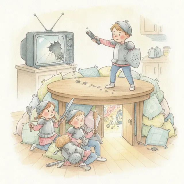 Knights of the Kitchen Table story for kids illustration