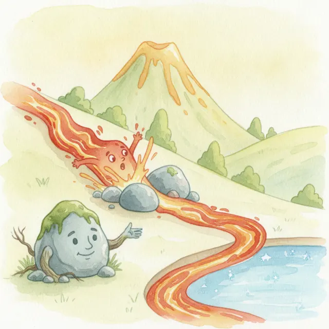 Lava Learns to Slow Down story for kids illustration