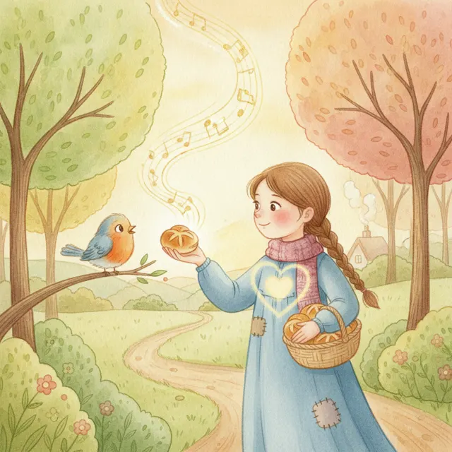 Lena Shares Her Last Bun story for kids illustration