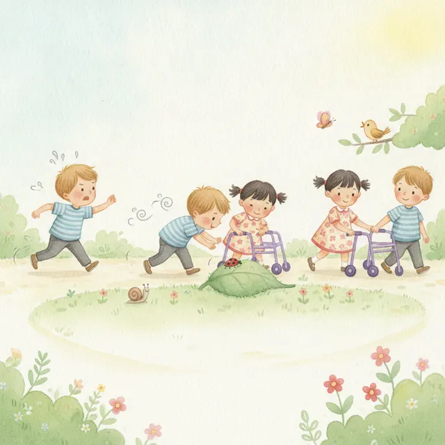 Leo and the Slow Snail story for kids illustration