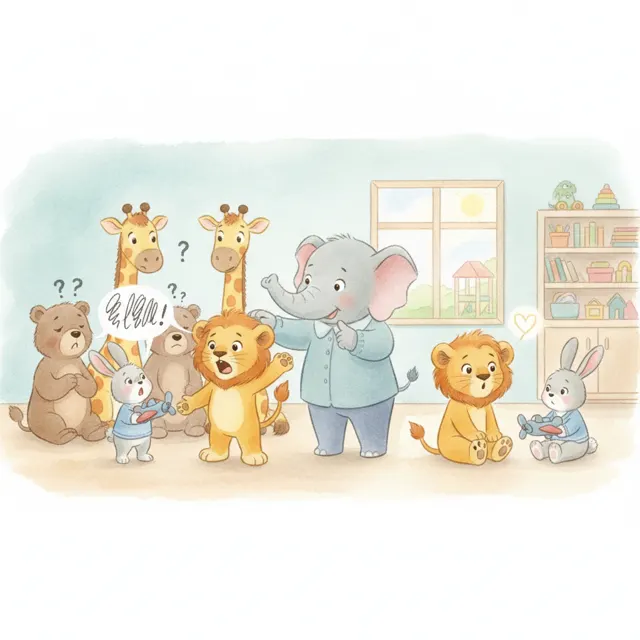 Leo Learns to Listen story for kids illustration
