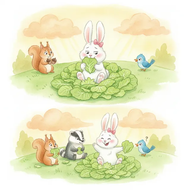 Lettuce for Everyone story for kids illustration