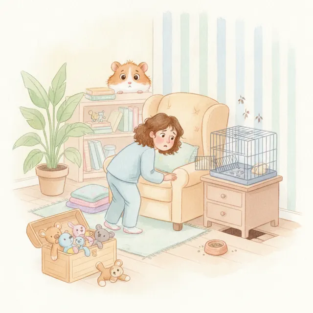 Lila and the Lost Hamster story for kids illustration