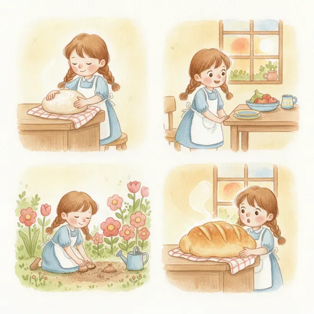 Lila's Bread That Needed a Nap story for kids illustration
