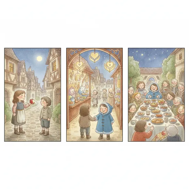 Lily and the Midnight Market story for kids illustration