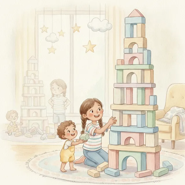 Little Brother's Big Help story for kids illustration