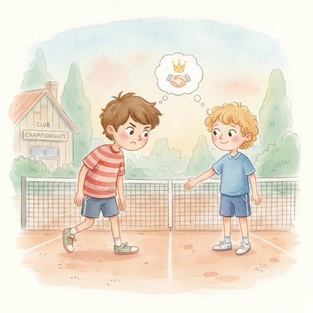 Losing with a Smile story for kids illustration