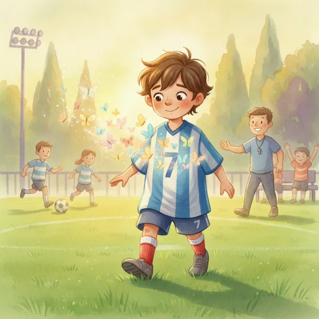 Luca's First Big Game story for kids illustration