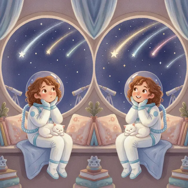 Luna and the Quiet Stars story for kids illustration