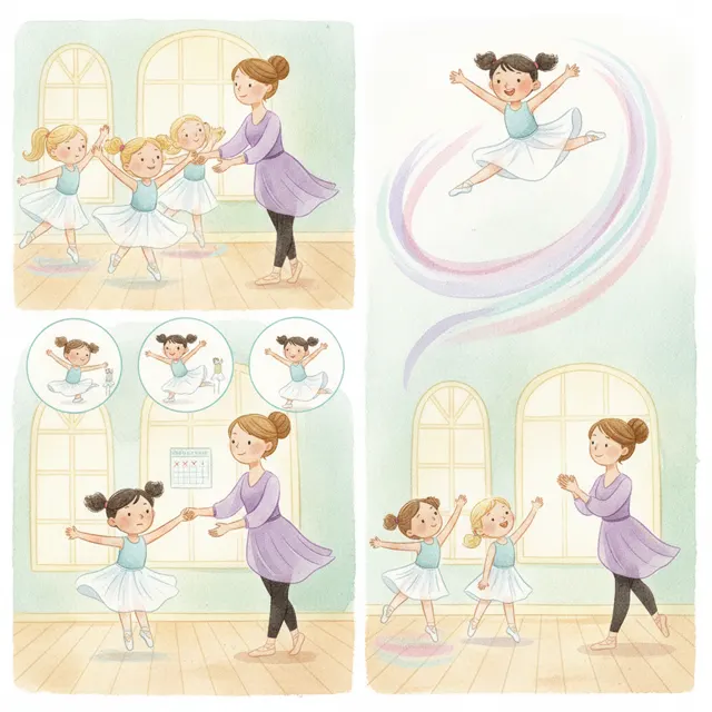 Luna Learns to Leap story for kids illustration