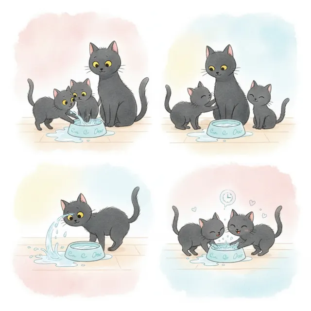 Luna Takes Turns at the Bowl story for kids illustration