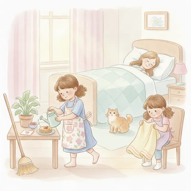 Mama's Day Off story for kids illustration
