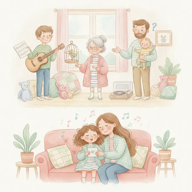 Mama's Favorite Song story for kids illustration