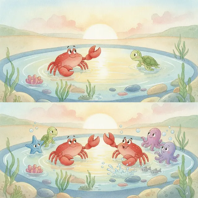 Marley Shares the Tide Pool story for kids illustration