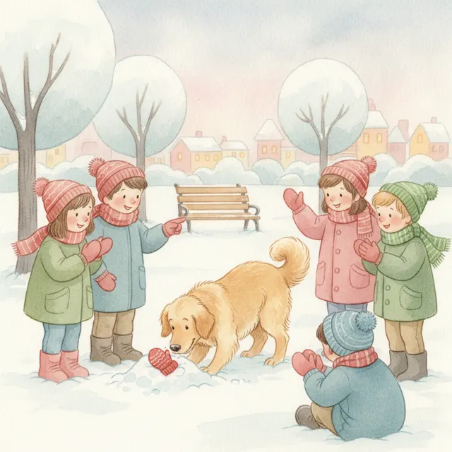 Max and the Missing Mitten story for kids illustration
