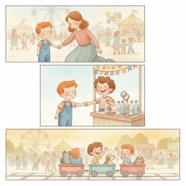 Max Makes a Friend at the Fair story for kids illustration