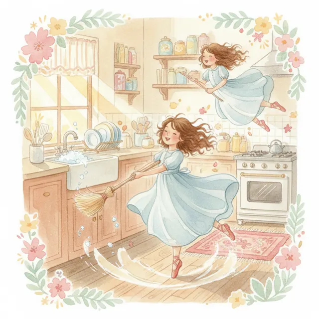 Maya and the Dancing Shoes story for kids illustration