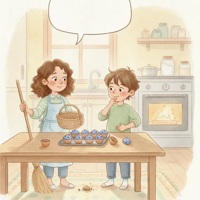 Maya and the Missing Muffins story for kids illustration