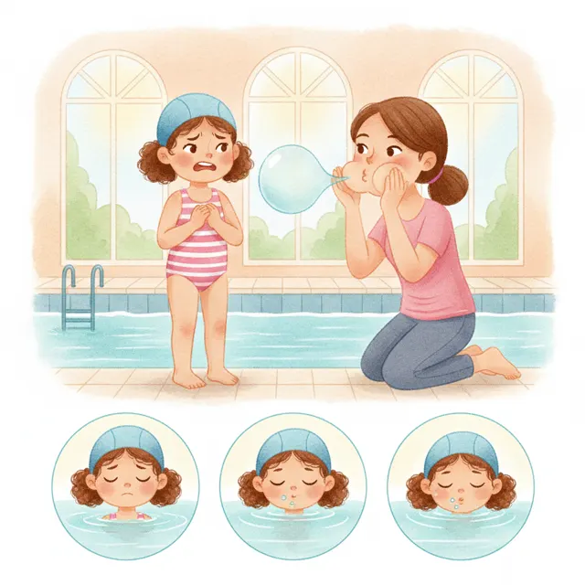 Maya Holds Her Breath story for kids illustration