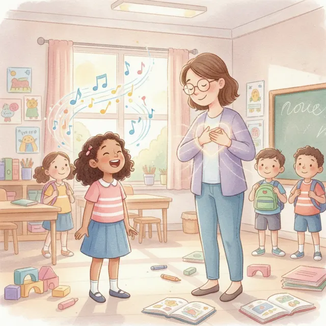 Maya's Thank You Song story for kids illustration