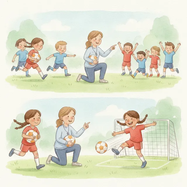 Maya Shares the Ball story for kids illustration