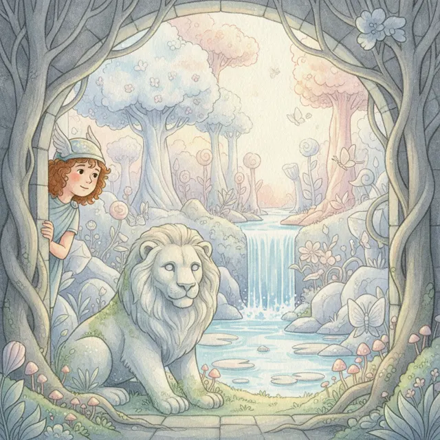 Medusa's Garden story for kids illustration