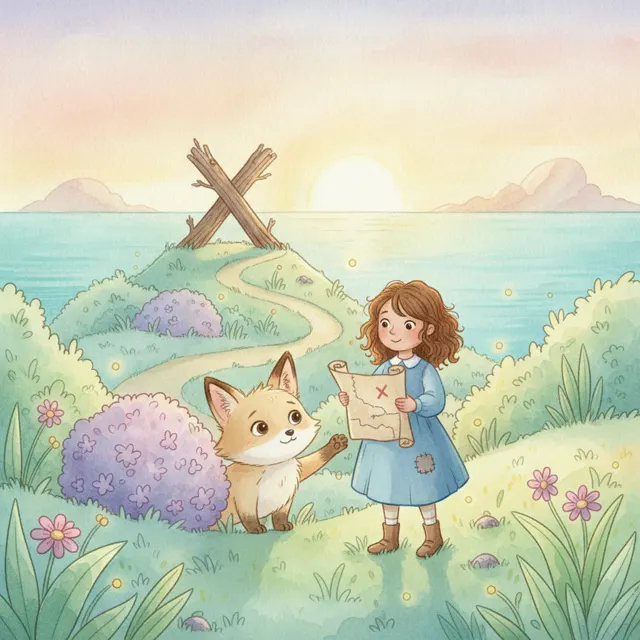 Mila and the Map to Nowhere story for kids illustration