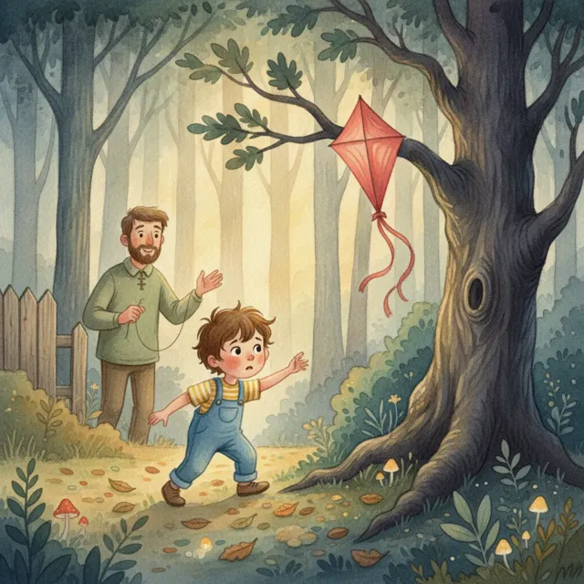 Milo and the Lost Kite story for kids illustration