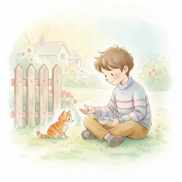 Milo and the Lost Kitten story for kids illustration