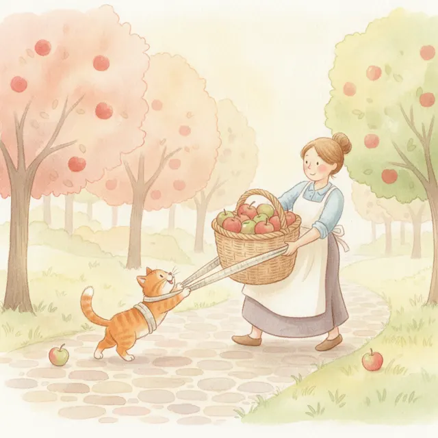 Milo Helps Carry the Basket story for kids illustration
