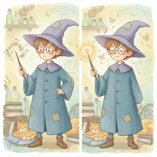 Milo's First Little Spell story for kids illustration