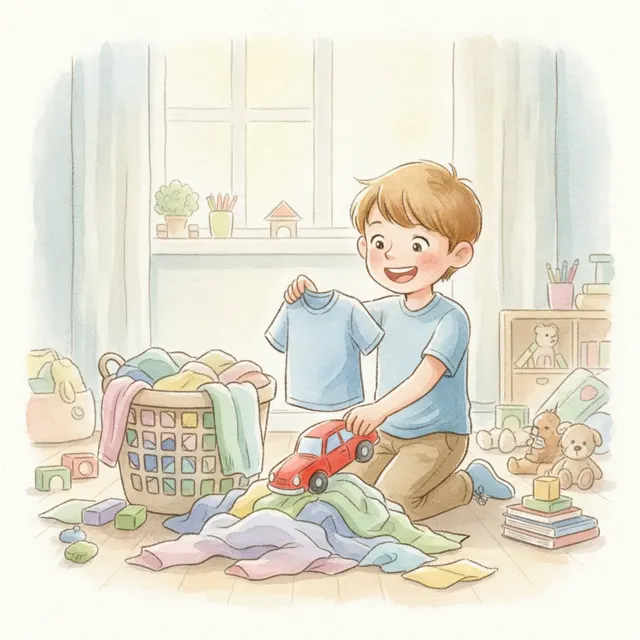 Milo's Messy Room story for kids illustration