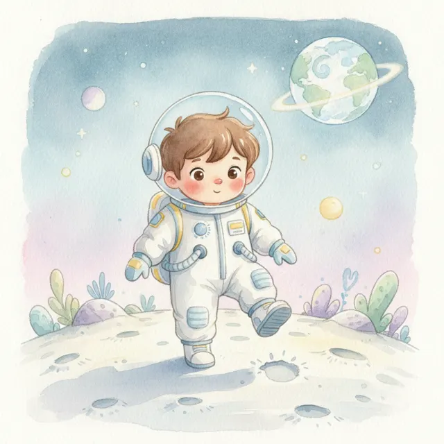 Milo's Moonwalk story for kids illustration