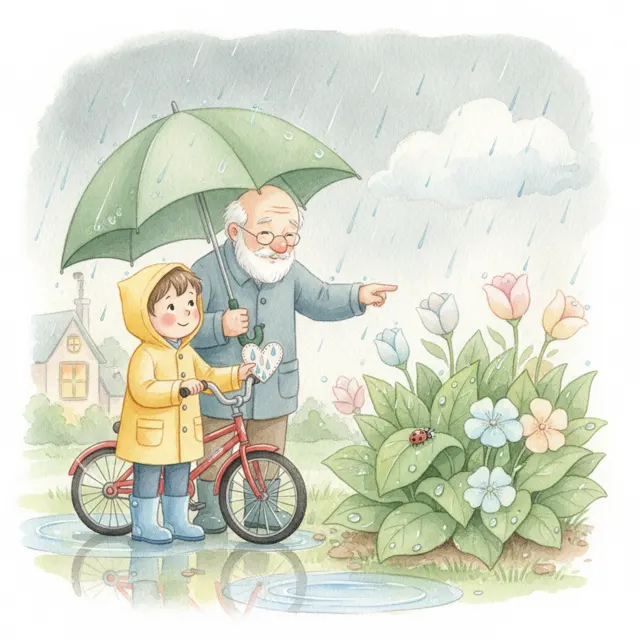 Milo Thanks the Rain story for kids illustration