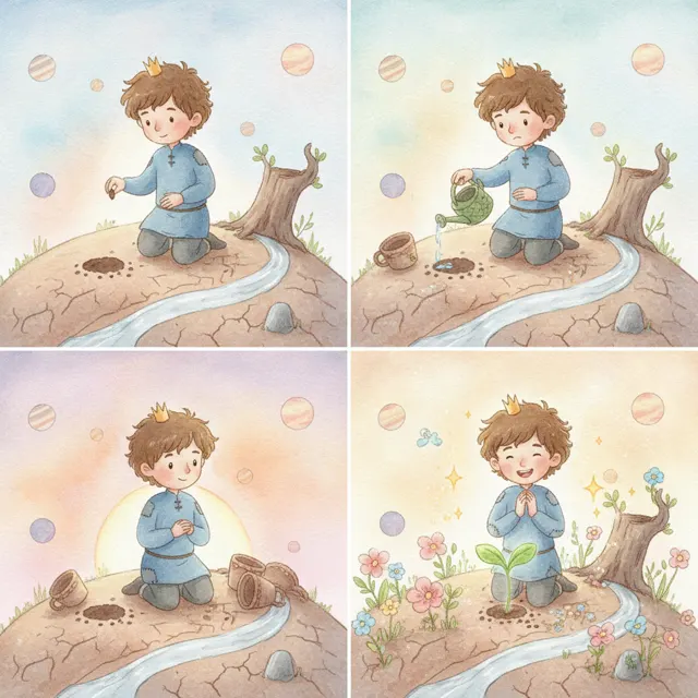 Milo Waters One Small Seed story for kids illustration