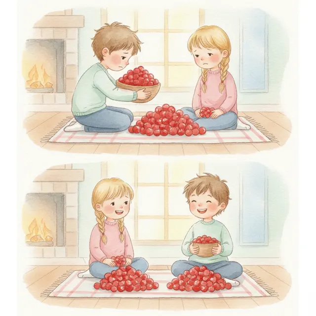 More Than and Less Than story for kids illustration