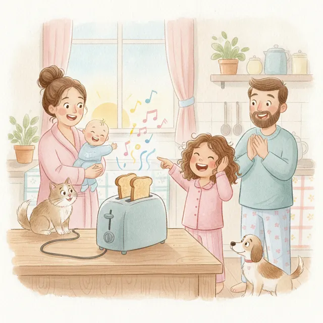 My Toaster Sings in the Morning story for kids illustration