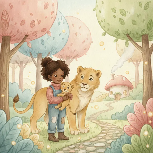 Nala and the Lost Cub story for kids illustration