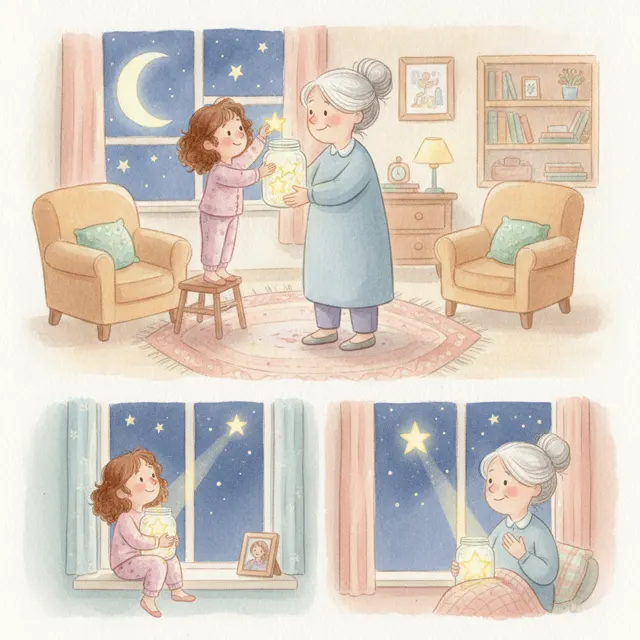 Nana's Star Jar story for kids illustration