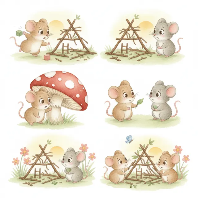 Nibbles Learns to Say Sorry story for kids illustration