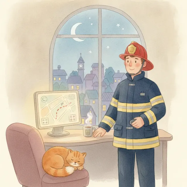 Night Watch story for kids illustration