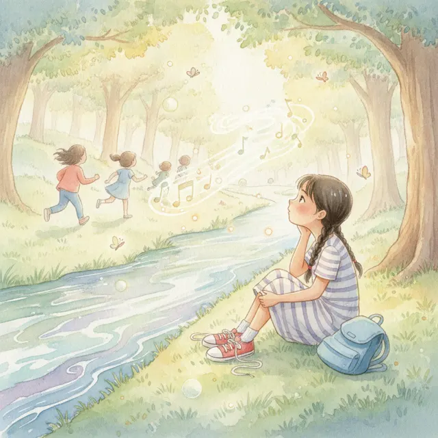 Nina and the River's Secret Song story for kids illustration