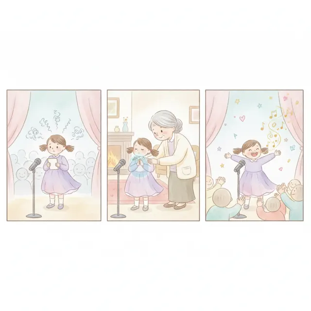 Nina's Nervous Note story for kids illustration