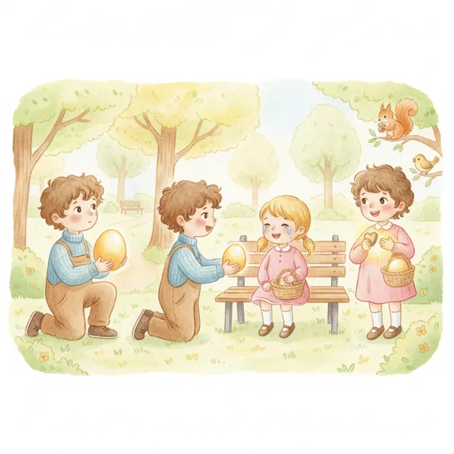 Noah and the Golden Egg story for kids illustration