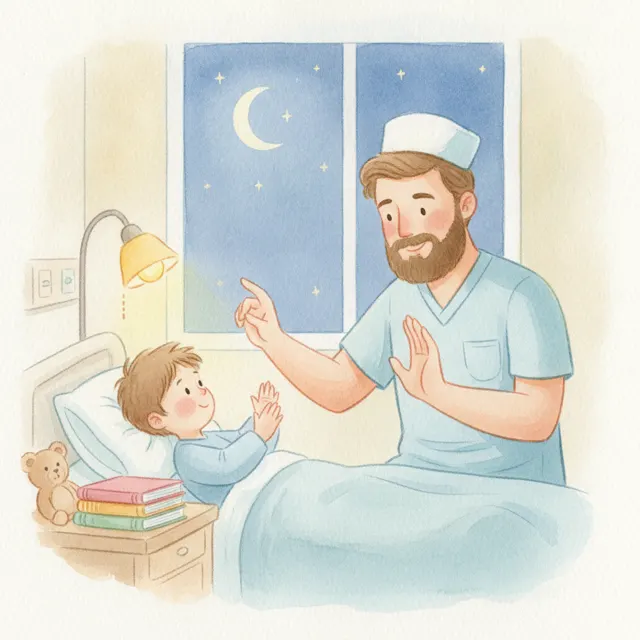 Nurse Ben's Quiet Night story for kids illustration