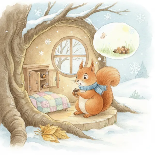 Nuts Enough for Winter story for kids illustration